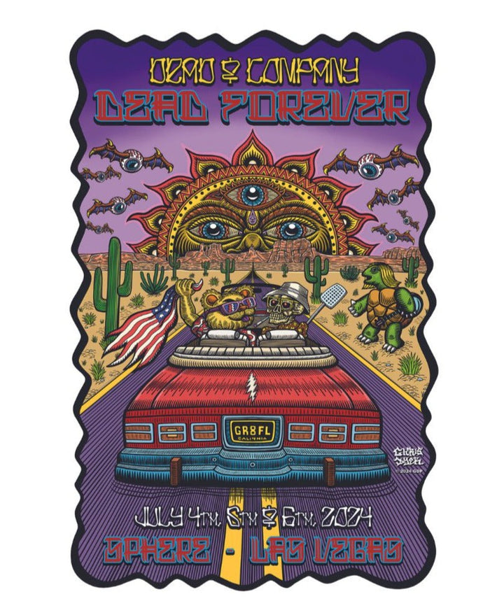 Póster oficial de Dead & Company Dead Forever - The Sphere | Las Vegas 4, 5 y 6 de julio de 2024