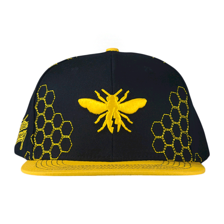 Electric Honey Black Snapback Hat