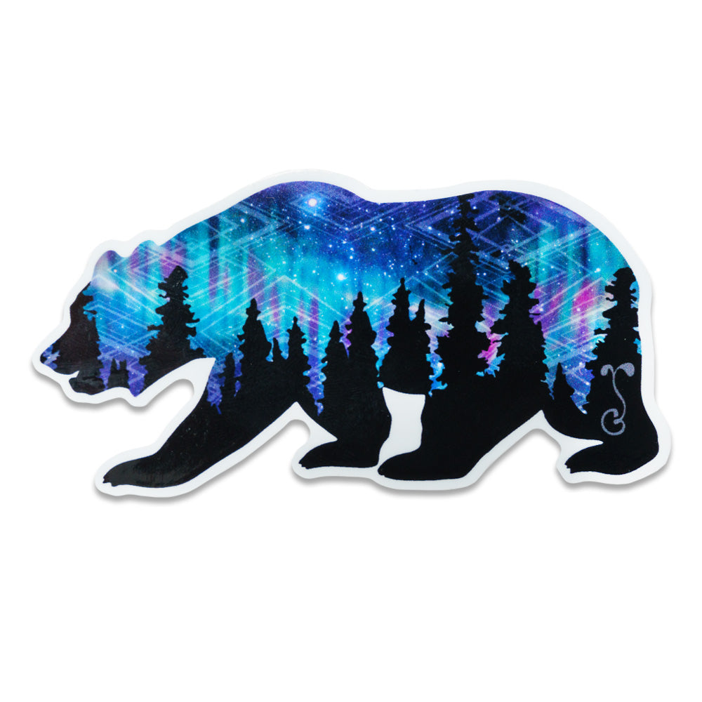 Pegatina de oso de la marina de Laser Camp