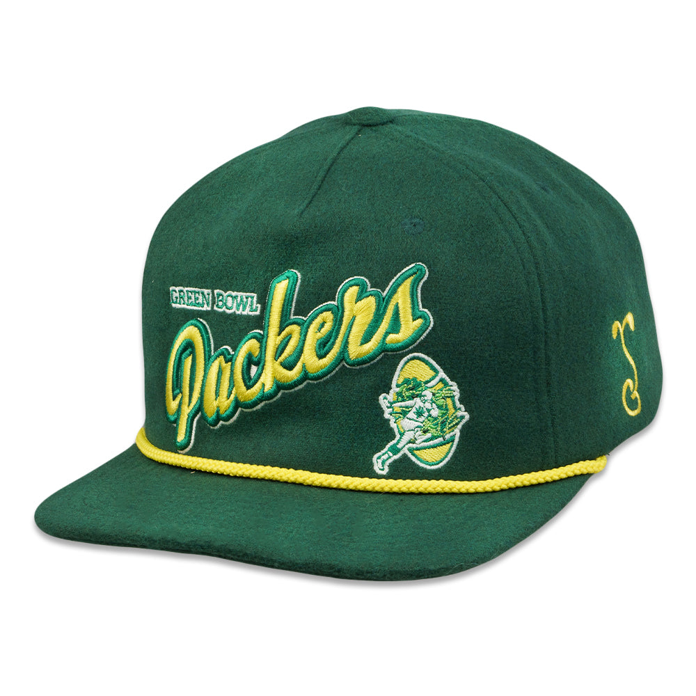 Green Bowl Packers Green Unstructured Zipperback Hat