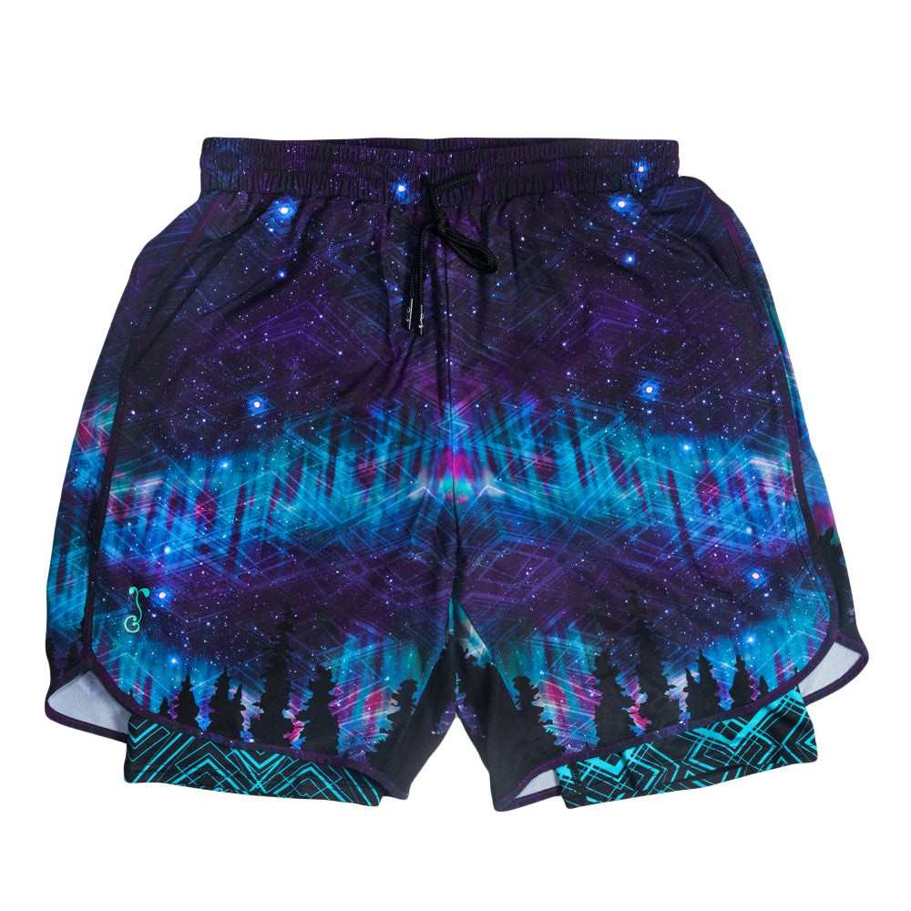 Laser Camp Navy Athletic Shorts w/ Liner