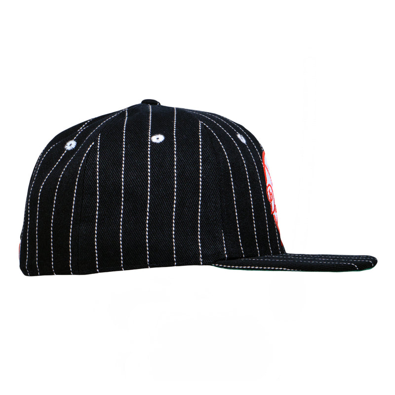 Dankees Black Pinstripe Fitted Hat