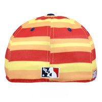 Hashstros Orange Striped Fitted Hat