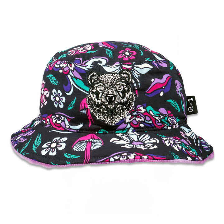 Ellie Paisley Bear Fur Reversible Bucket Hat