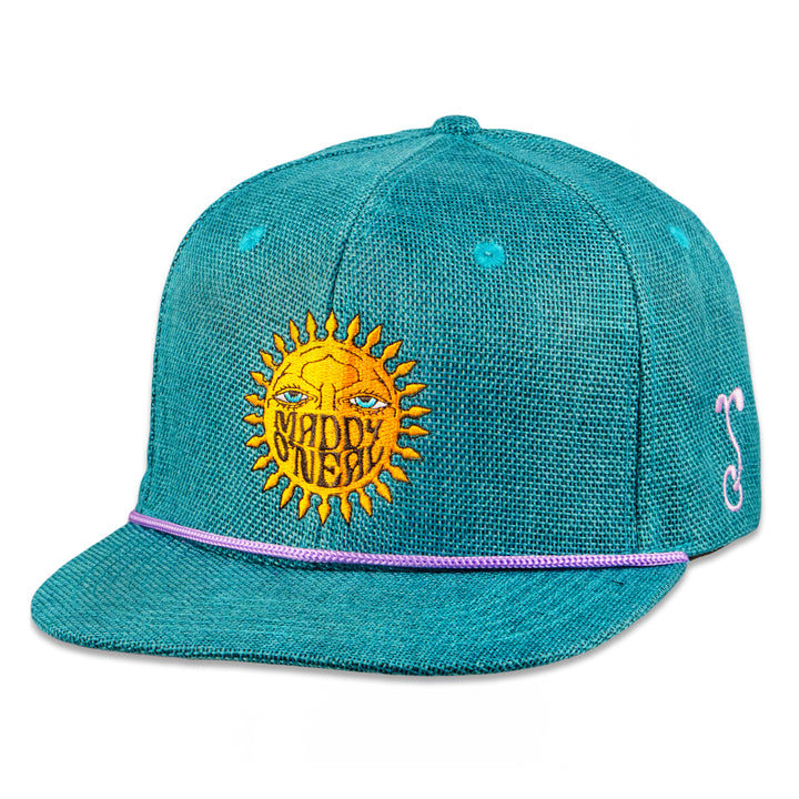 Gorra con visera ajustable color turquesa Sunshine de Maddy O'Neal