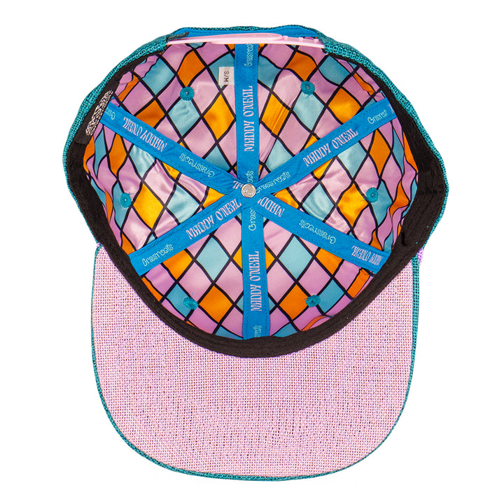 Gorra con visera ajustable color turquesa Sunshine de Maddy O'Neal