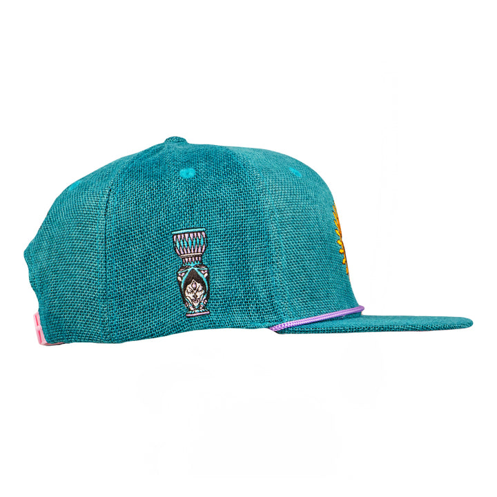 Gorra con visera ajustable color turquesa Sunshine de Maddy O'Neal