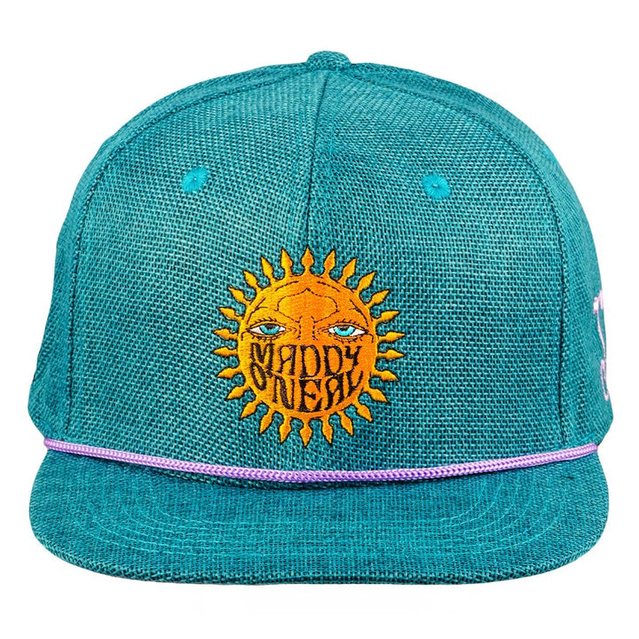 Gorra con visera ajustable color turquesa Sunshine de Maddy O'Neal