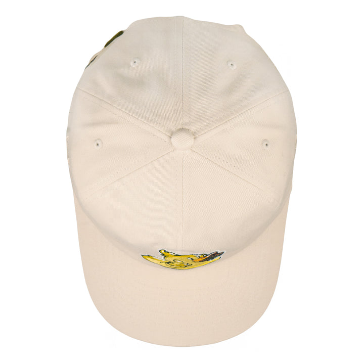 Gorra de papá en color canela con diseño de patito de goma de Jon Chale