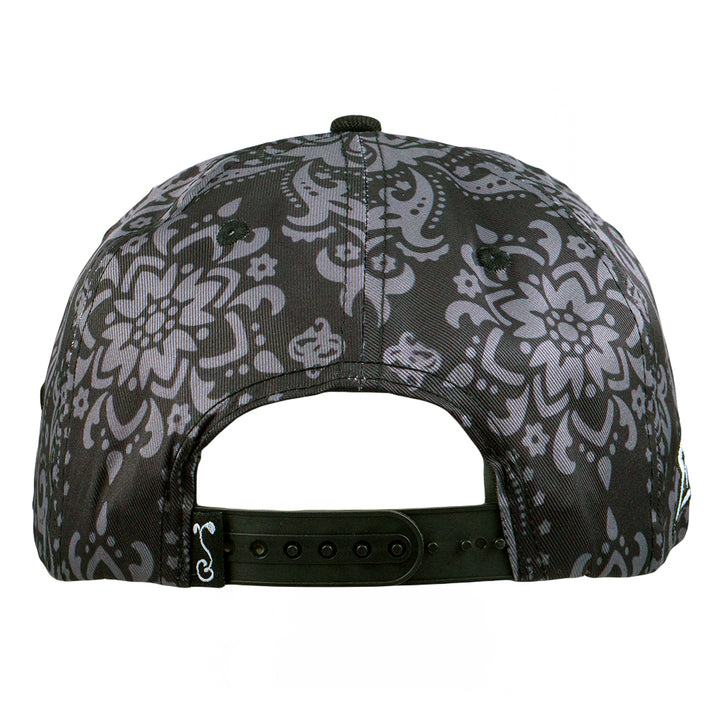 Gorra negra con estampado de gato y estampado de cachemira Stylust