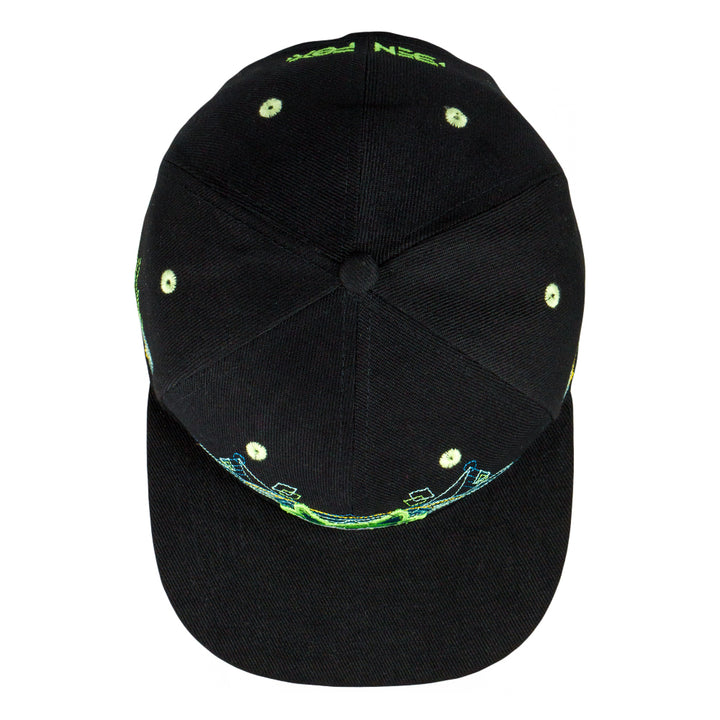 Gorra con visera ajustable Ben Fox verde y negra