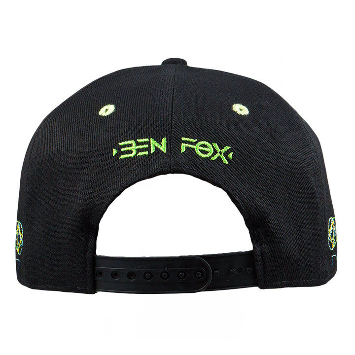 Gorra con visera ajustable Ben Fox verde y negra
