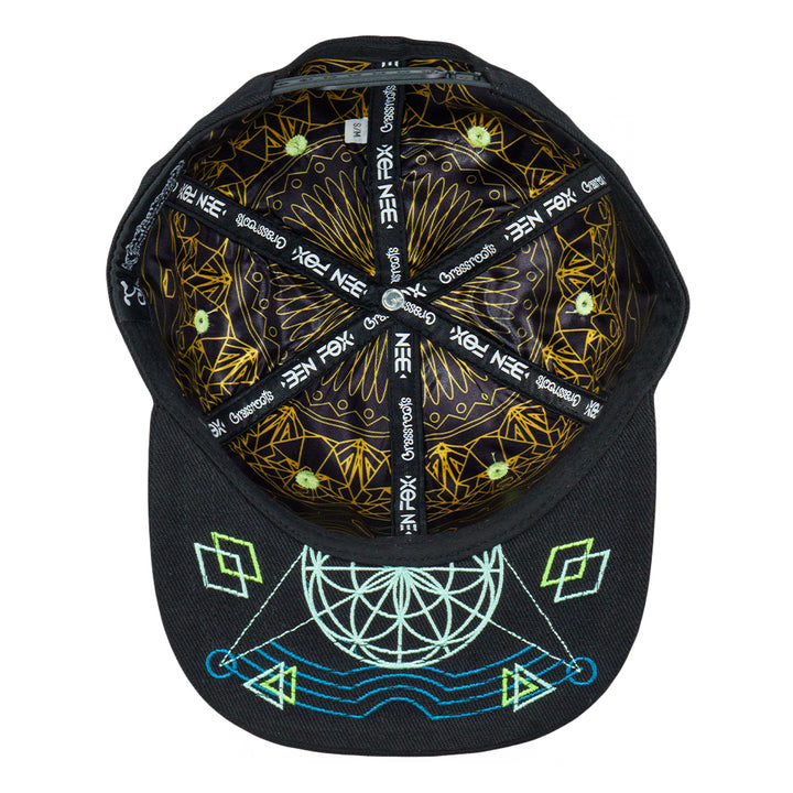 Gorra con visera ajustable Ben Fox verde y negra