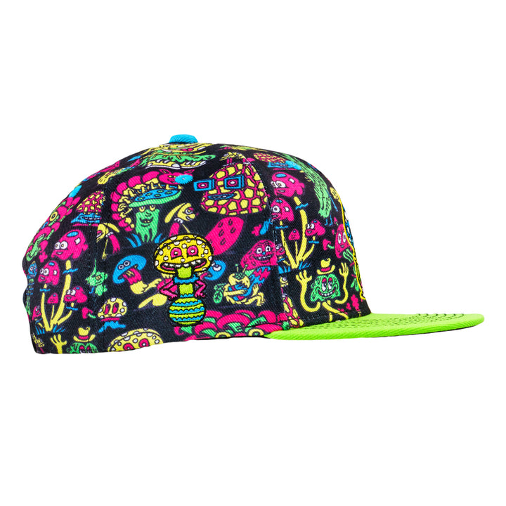 Killer Acid Mushroom Black Snapback Hat