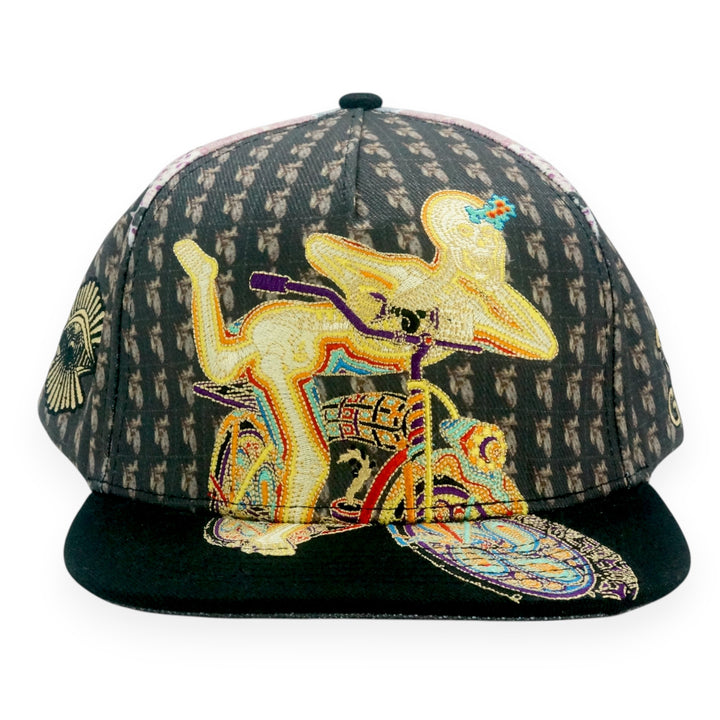 Introspective Projections Bicycle Day Black Snapback Hat