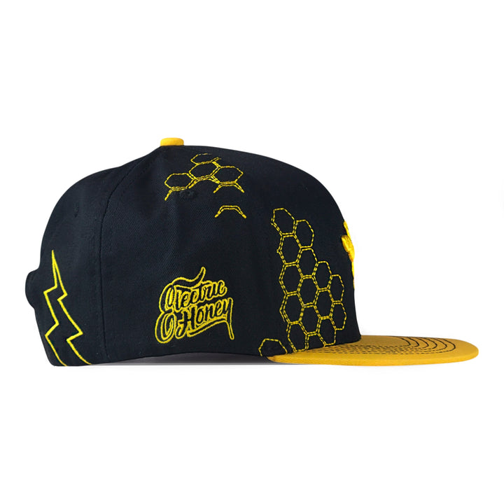 Electric Honey Black Snapback Hat