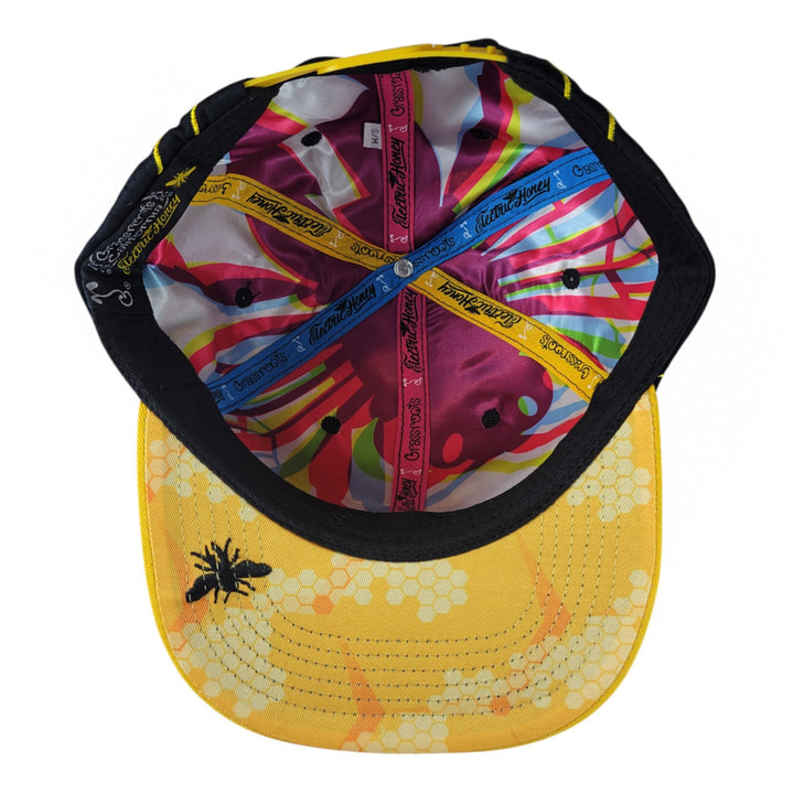 Electric Honey Black Snapback Hat