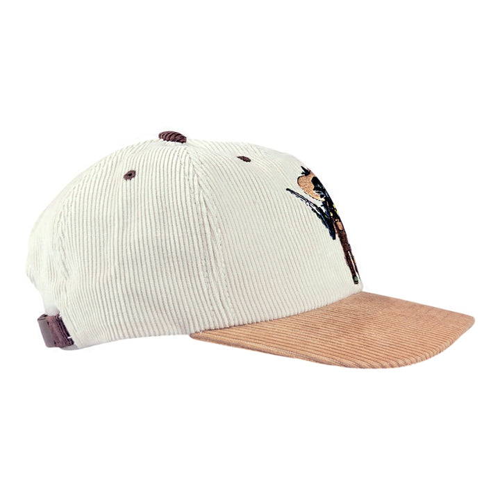 Leisure Cat In the Garden Tan Corduroy Dad Hat