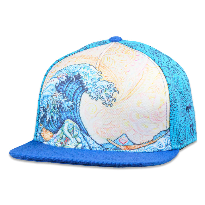 Randal Roberts Great Wave Blue Snapback Hat