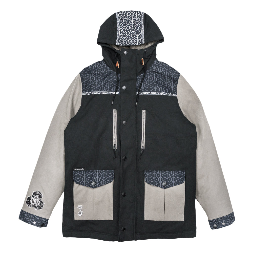 ジャケット・アウター doubletPATCHESEMBRIDERYTRACK JACKET24SS Isomatrix Black Sherpa Parka Jacket