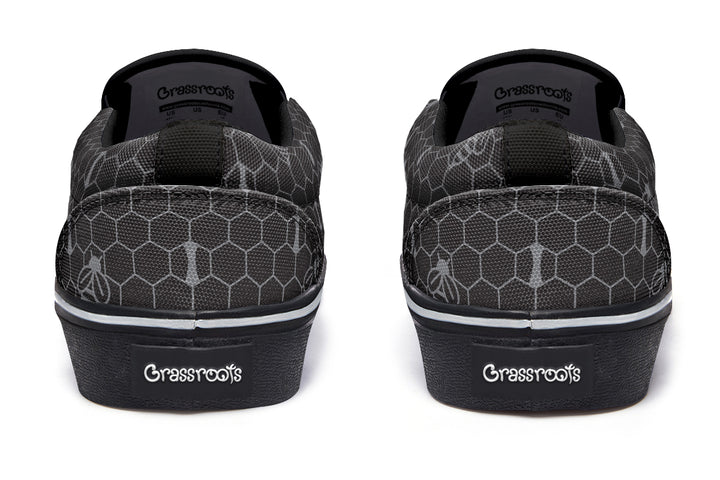 16th Anniversary Honeycomb Black Slip On Shoes