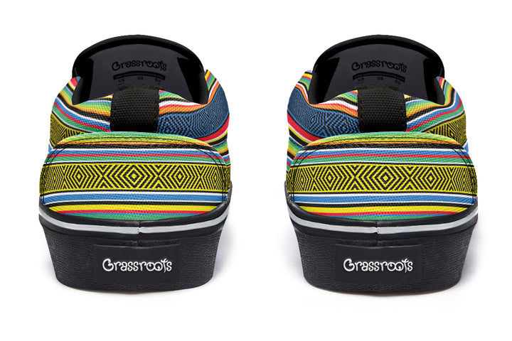 Dia De Los Muertos Mandala Sugar Skull Slip On Shoes