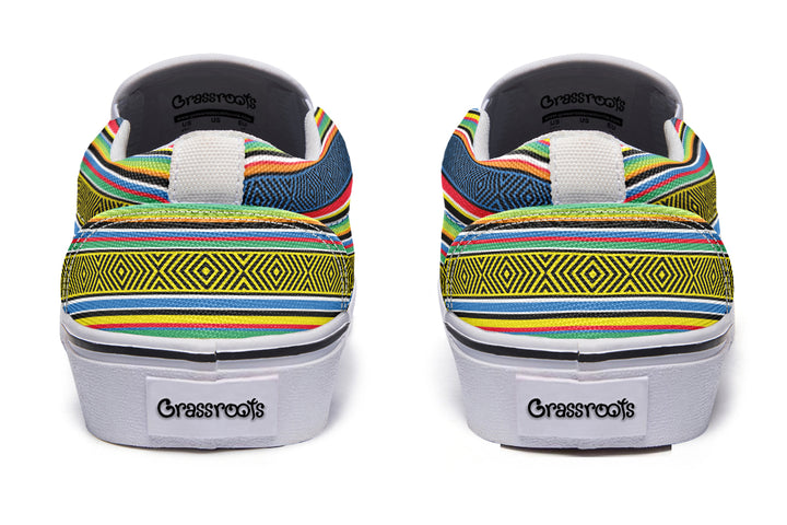 Dia De Los Muertos Mandala Sugar Skull Slip On Shoes