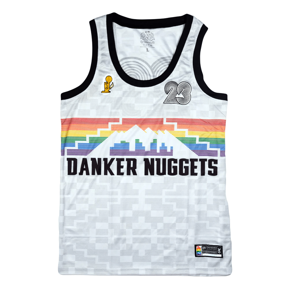 Danker Nuggets Pyramid White Jersey Grassroots California