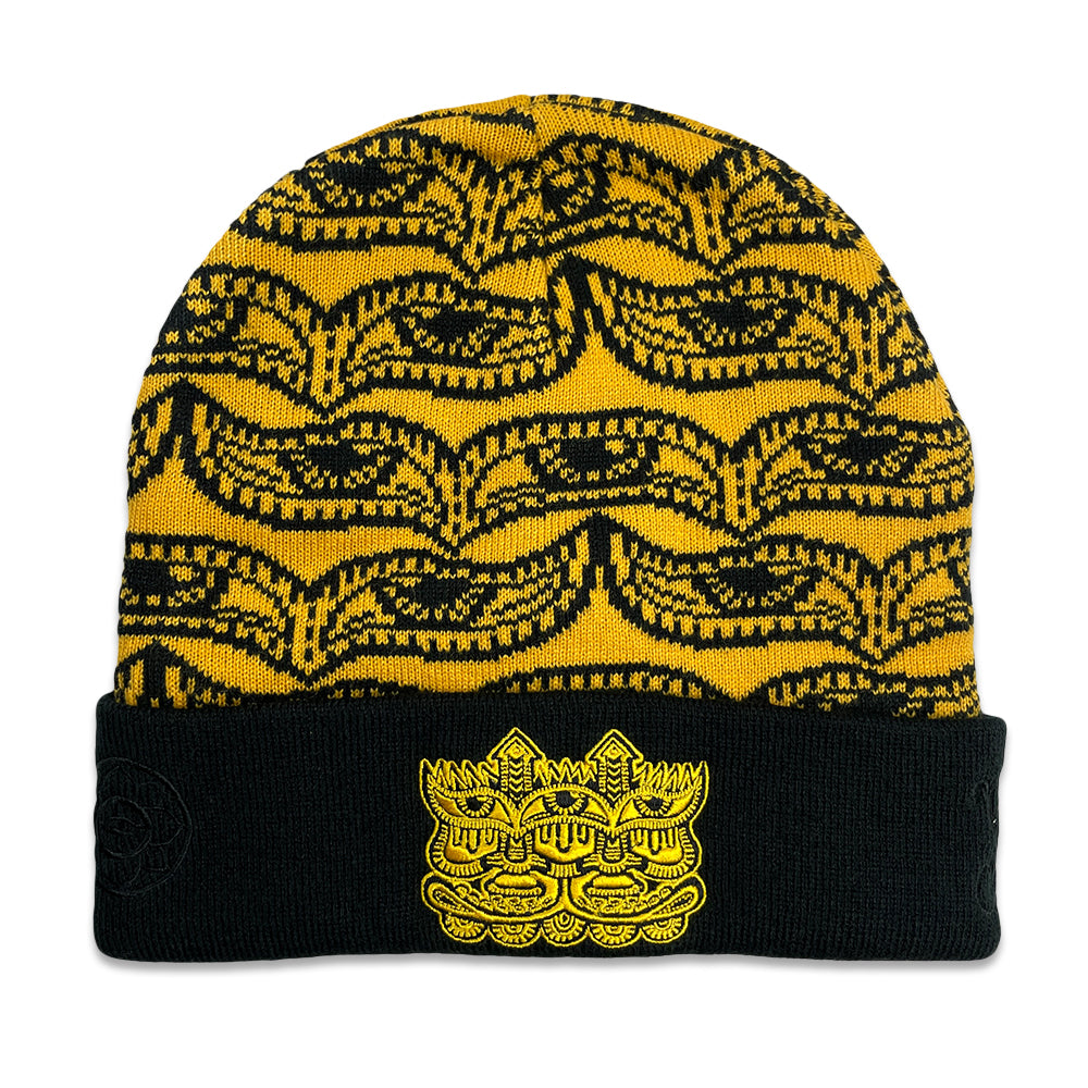 Chris Dyer Harmoneyes Yellow Cuff Beanie