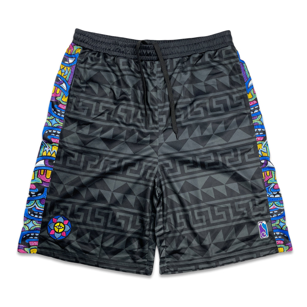 Chris Dyer Harmoneyes Black Mesh Shorts