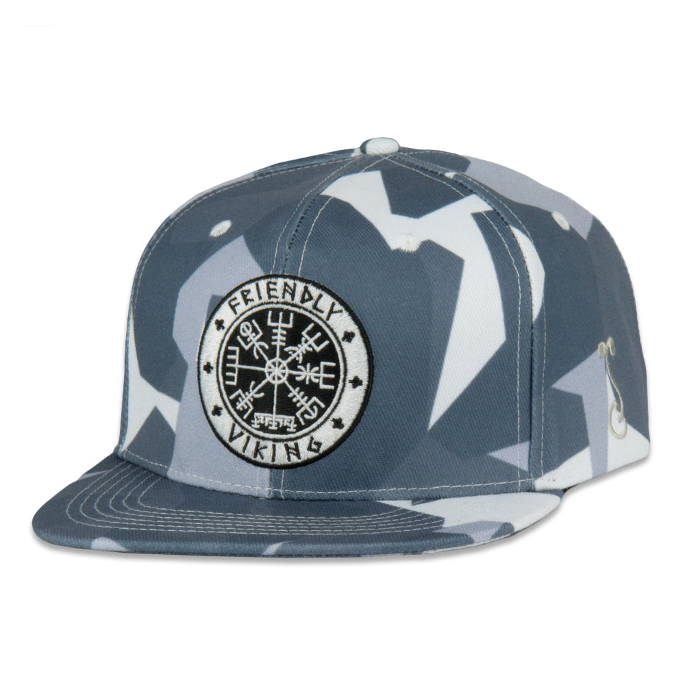Friendly Viking White Camo Snapback Hat