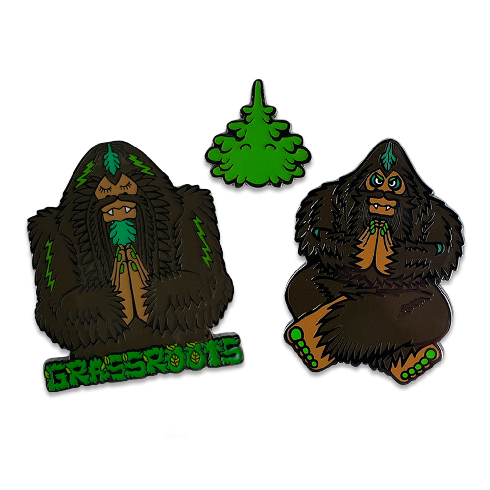 Bigfoot One Meditation Pin Set