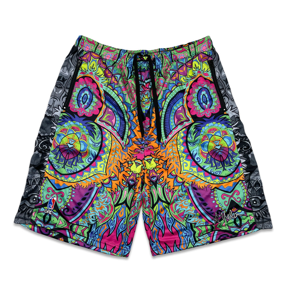 Amanda Vela Bear V2 Blue Mesh Shorts