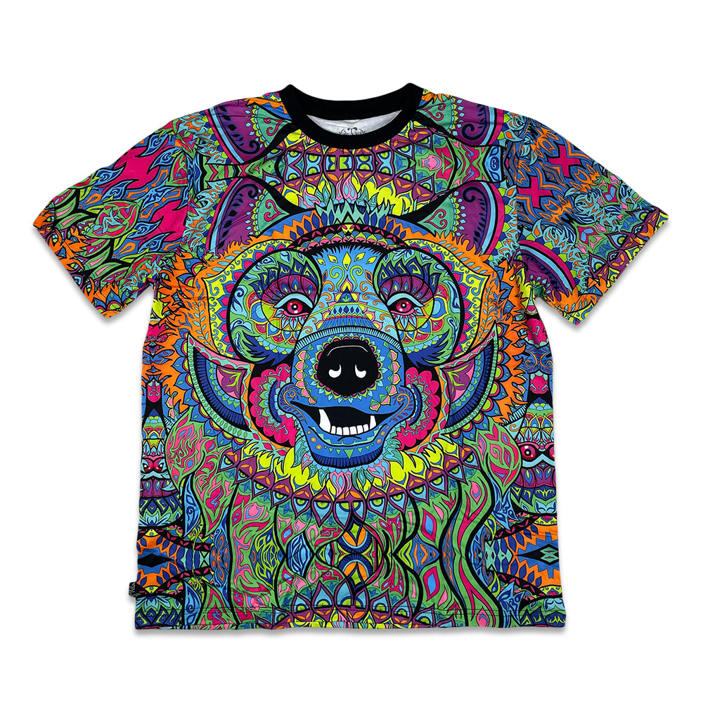 Amanda Vela Bear V2 Blue T Shirt