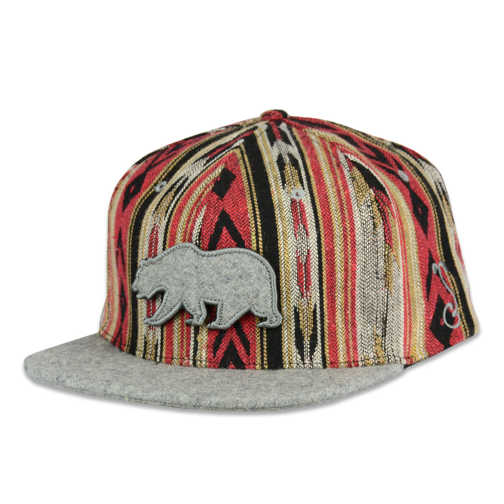 Removable Bear Redstone Gray Snapback Hat