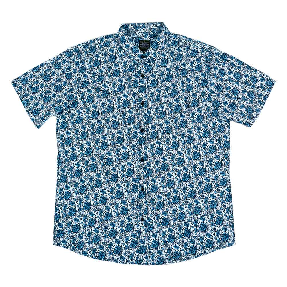 Blue River Paisley Short Sleeve Button Up Shirt