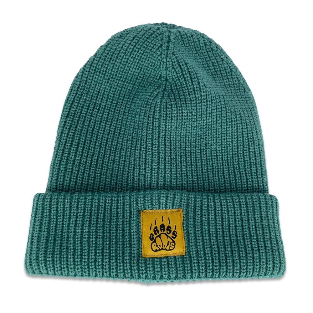 Grassroots Paw Print Spruce Cuff Beanie
