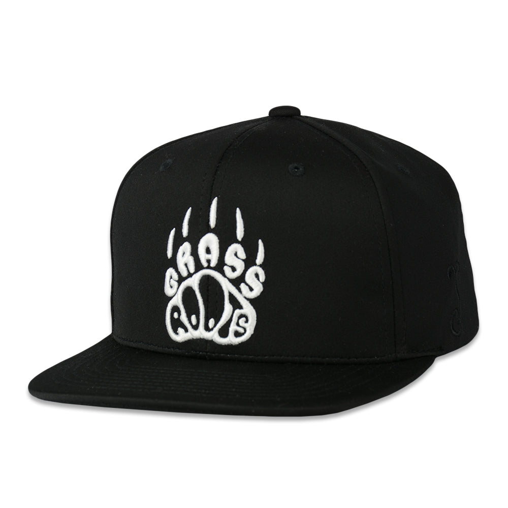 Grassroots Paw Print Black Dri-Bear Pro Fit Snapback Hat