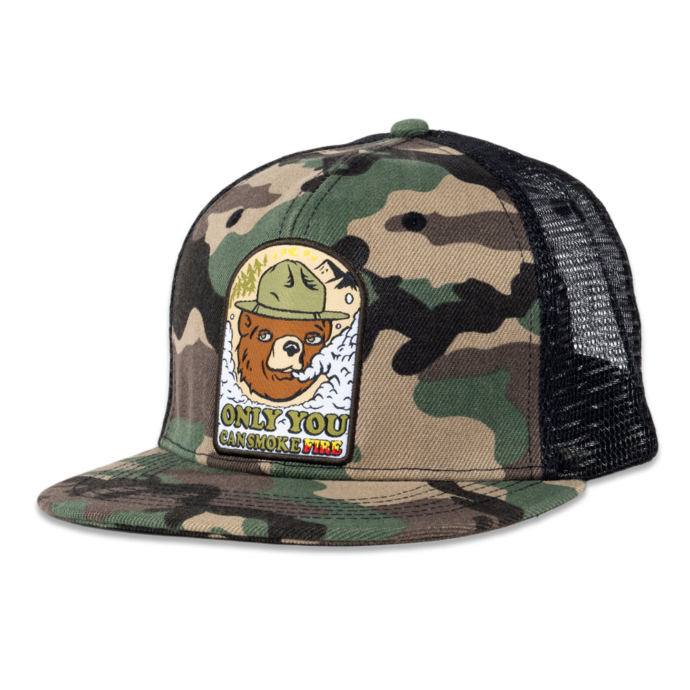 Puffy the Bear Camo Mesh Snapback Hat