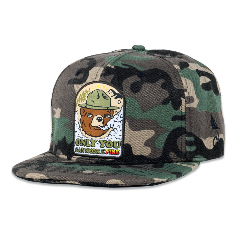 Puffy the Bear Camo Fitted Hat