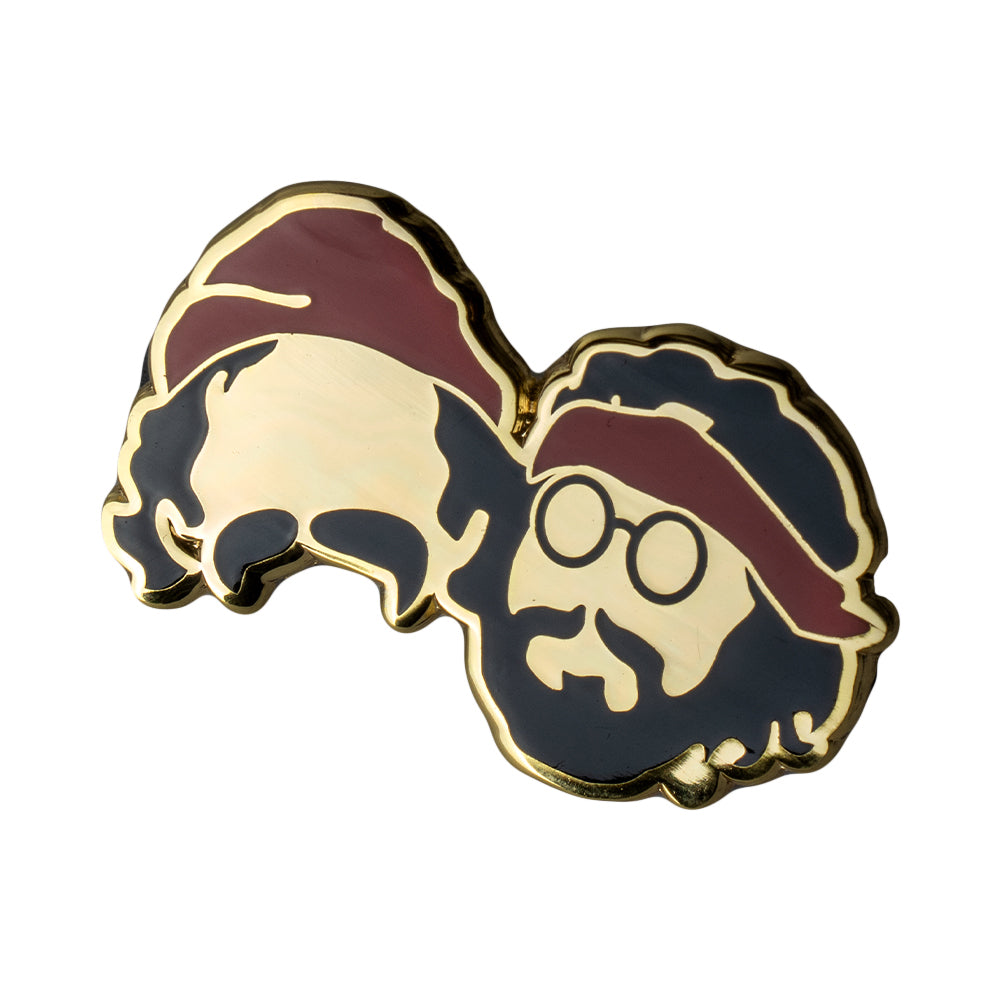 Cheech and Chong Gold Silhouettes Pin