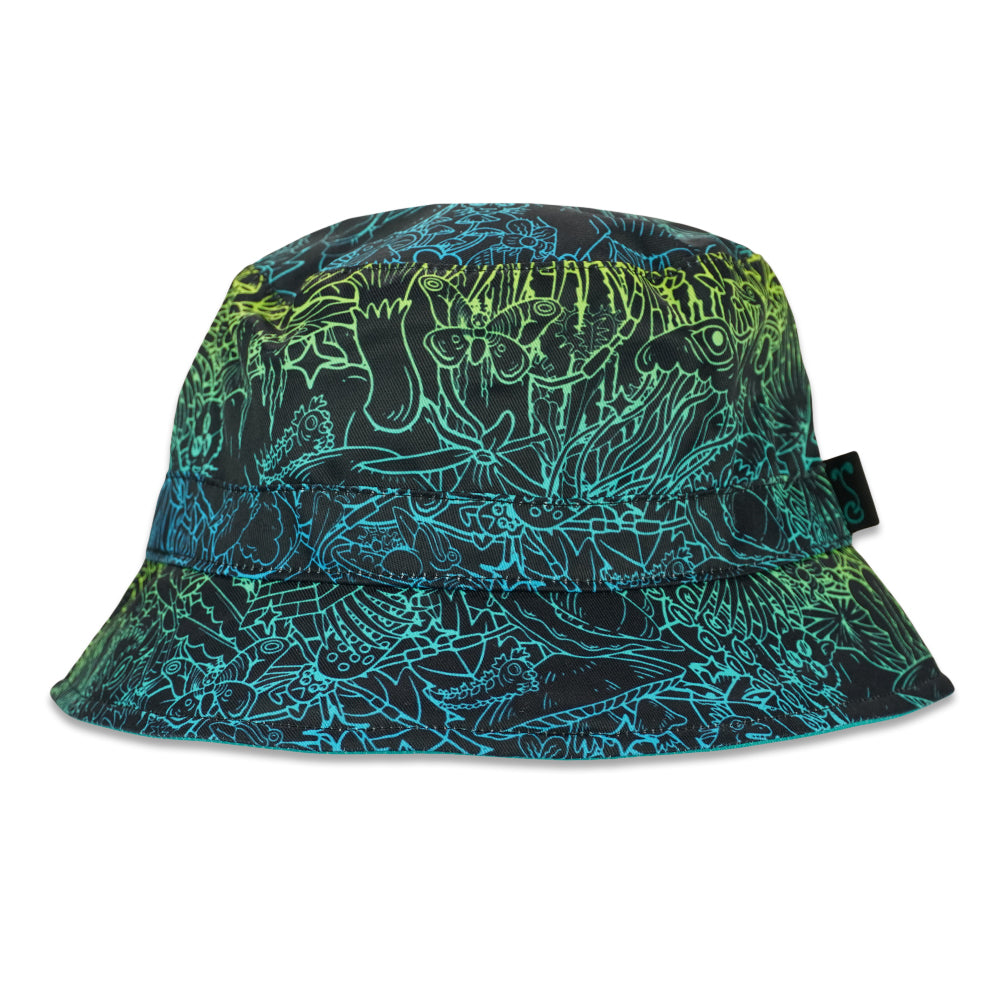 Hulaween Outline Reversible Bucket Hat