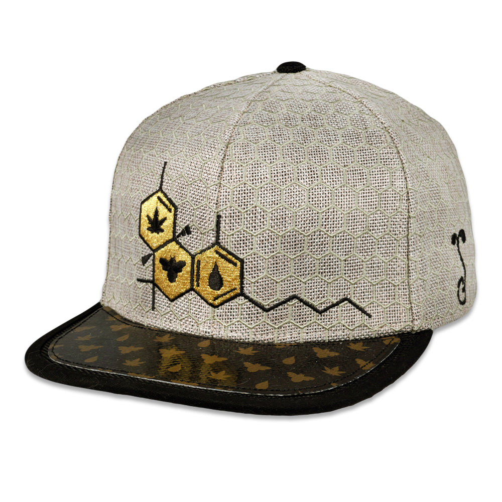 BeeSlick Molecule Tan Snapback Hat