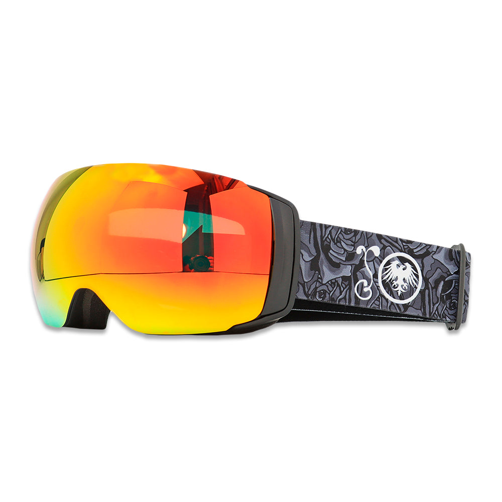 Stanley Mouse Easy Rider Gray Rose Snow Goggles