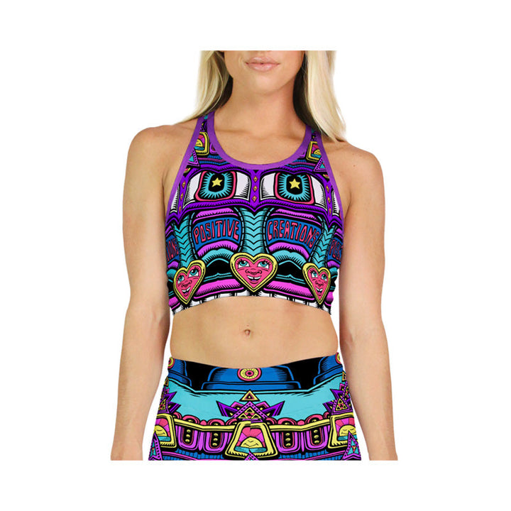 Camiseta sin mangas con espalda de nadador y lata de aerosol color morado