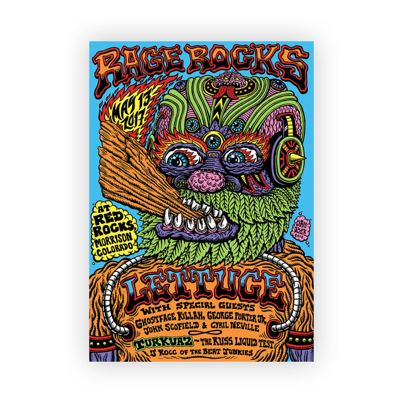 Póster de lechuga Rage Rocks