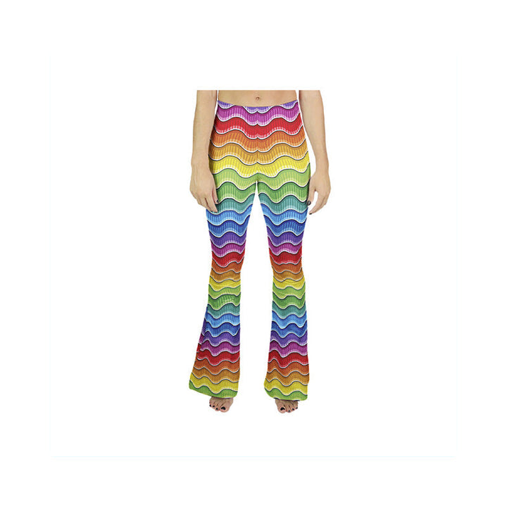 PANTALONES DE CAMPANA ONDAS DE ARCOÍRIS