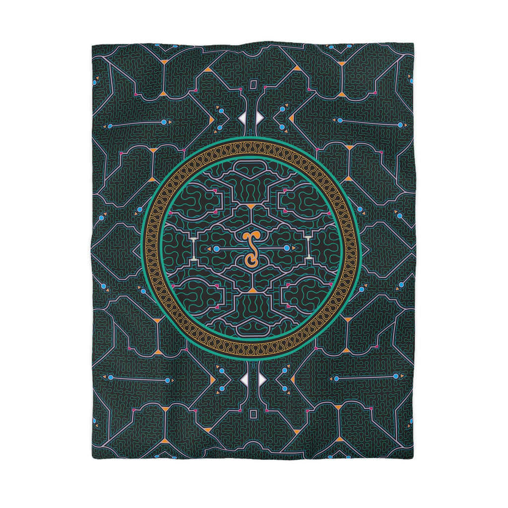 Shipibo Black Duvet Cover