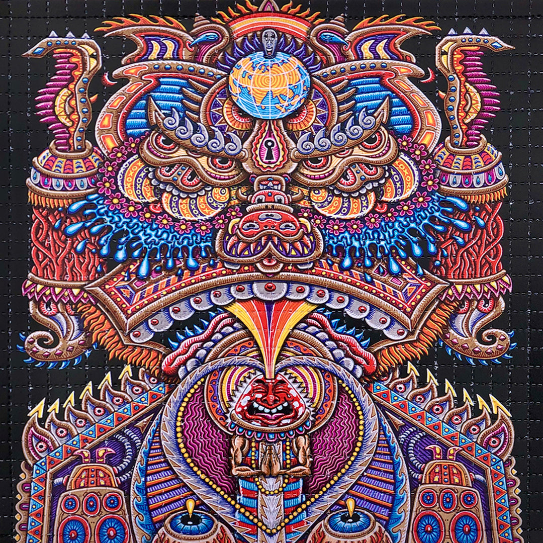 Arte con papel secante Kundalini Rising