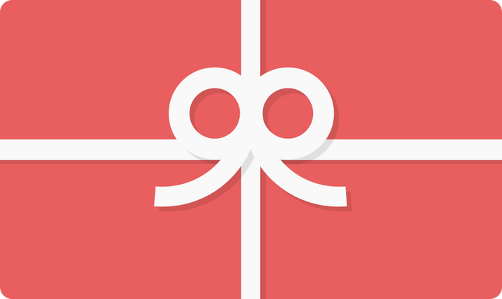 Gift card with white bow and ribbon design